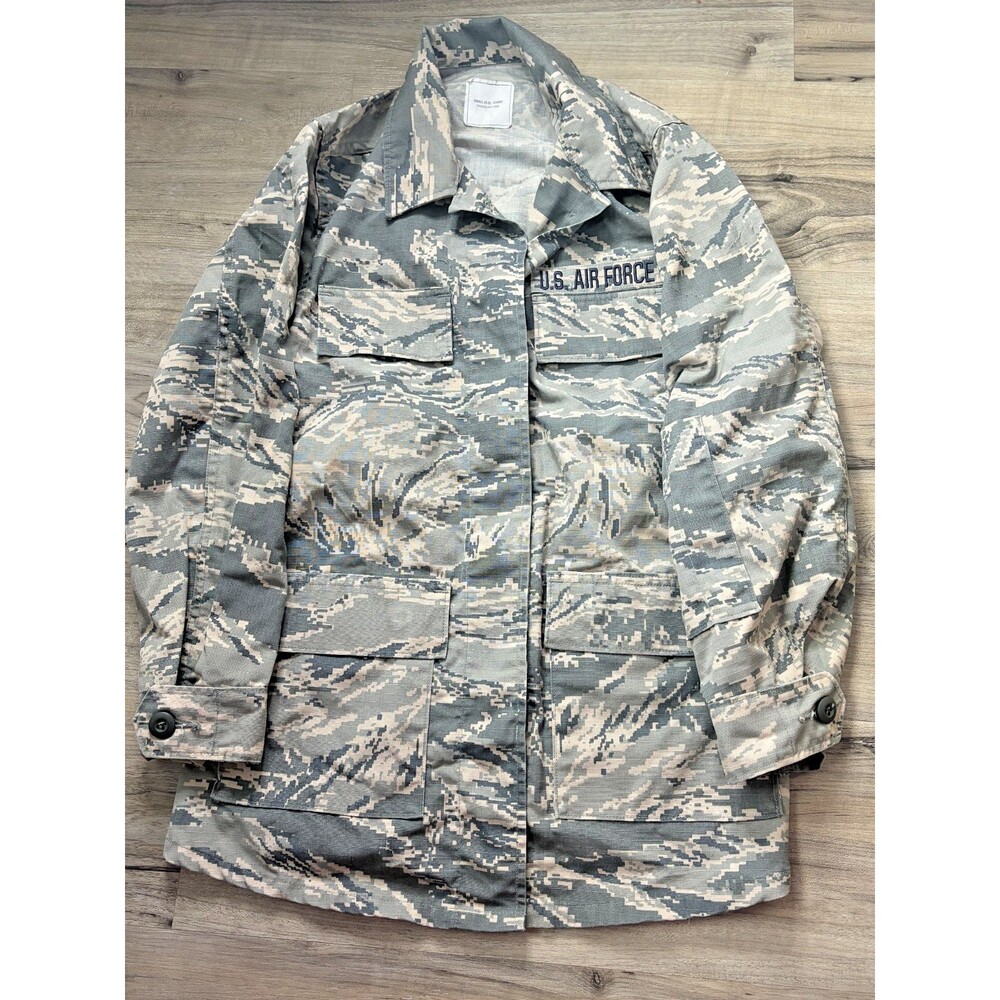US Air Force Jacket Women 6-8 Small Short Camo Maternity Utility Ripstop Tiger